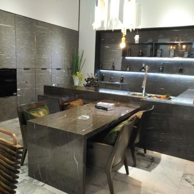 Kahverengi İpek Kuvarsit Bar Üstü